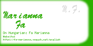 marianna fa business card